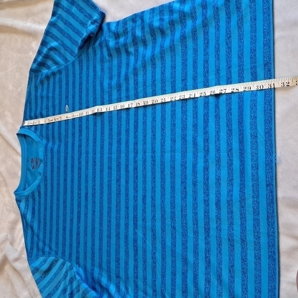 Champion Duo Dry Tee | Teal Striped | XXL | New No Tag - Picture 5 of 6